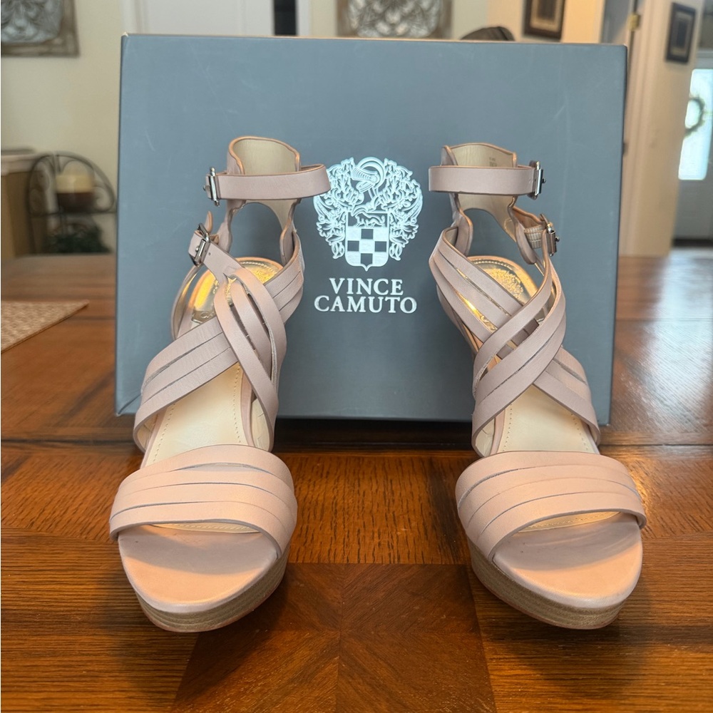 Vince Camuto Women's Blush Strappy Heels